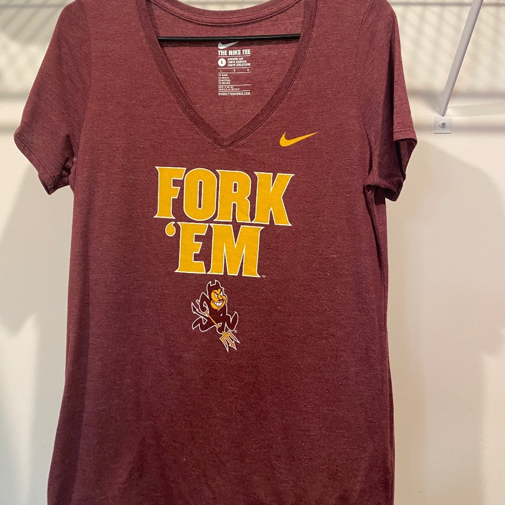 Arizona State Maroon v neck top by Nike